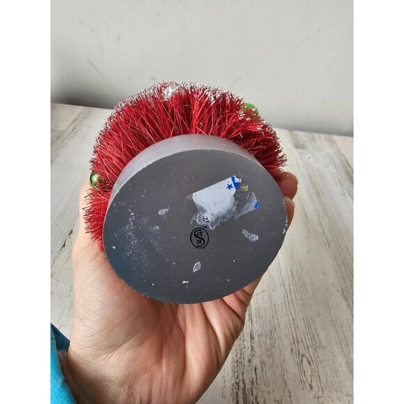 midwest Cannon falls mercury bottle brush ornament mini tree Xmas red flocked de - Picture 7 of 7